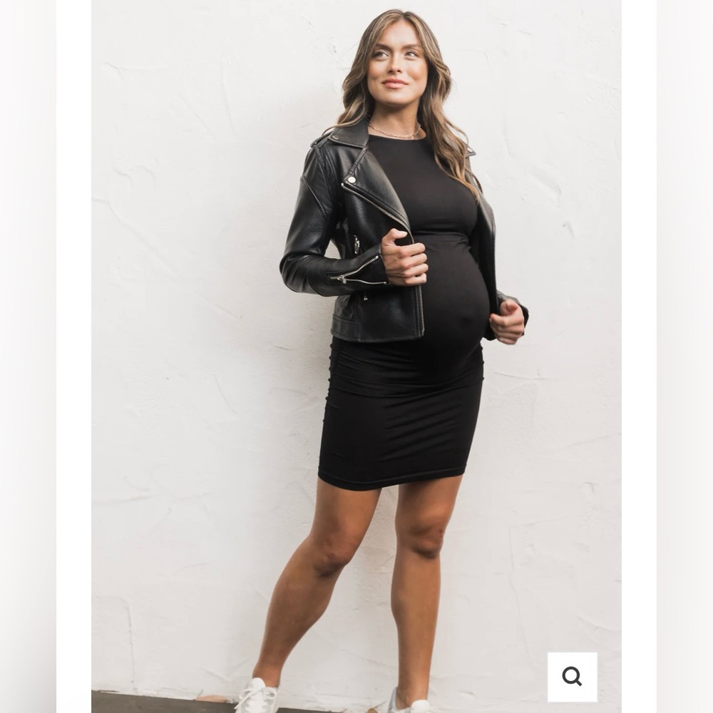 NWT BLANQI EVERYDAY BLACK CAP SLEEVE MIDI MATERNITY DRESS💕🖤💖 SIZE SMALL - Picture 2 of 10